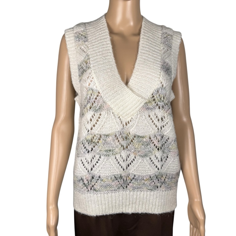 Chimney Ridge Knit Wool Blend Vest Size L